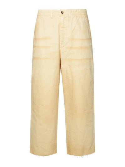 Pantaloni In Cotone Beige