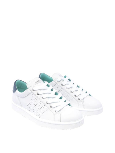 Sneakers  In Pelle Bianca