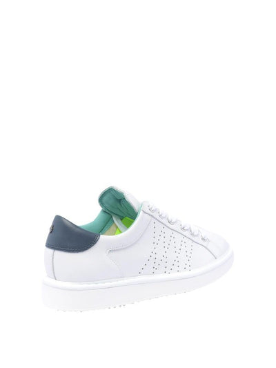 Sneakers  In Pelle Bianca