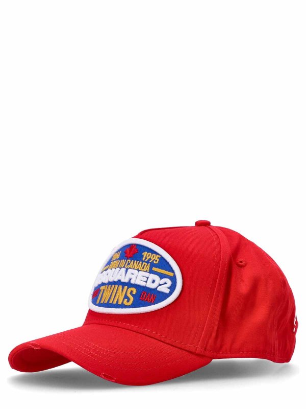 Cappello Twins Logo Con Visiera Rossa