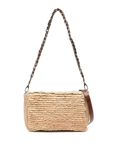 Borsa Hafa In Rafia Beige Chiaro