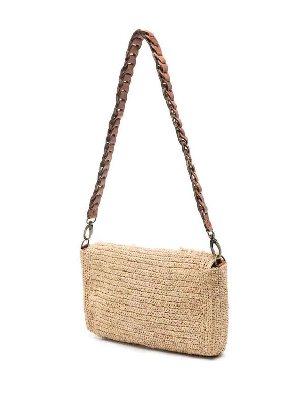 Borsa Hafa In Rafia Beige Chiaro