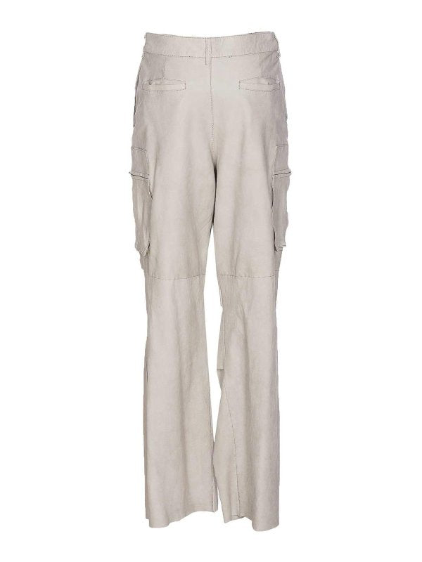 Pantaloni Cargo In Pelle