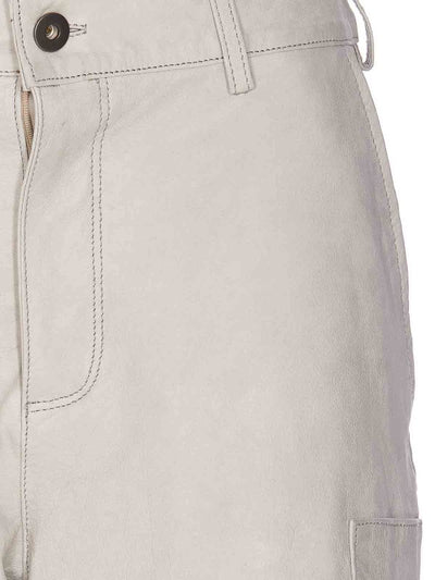 Pantaloni Cargo In Pelle