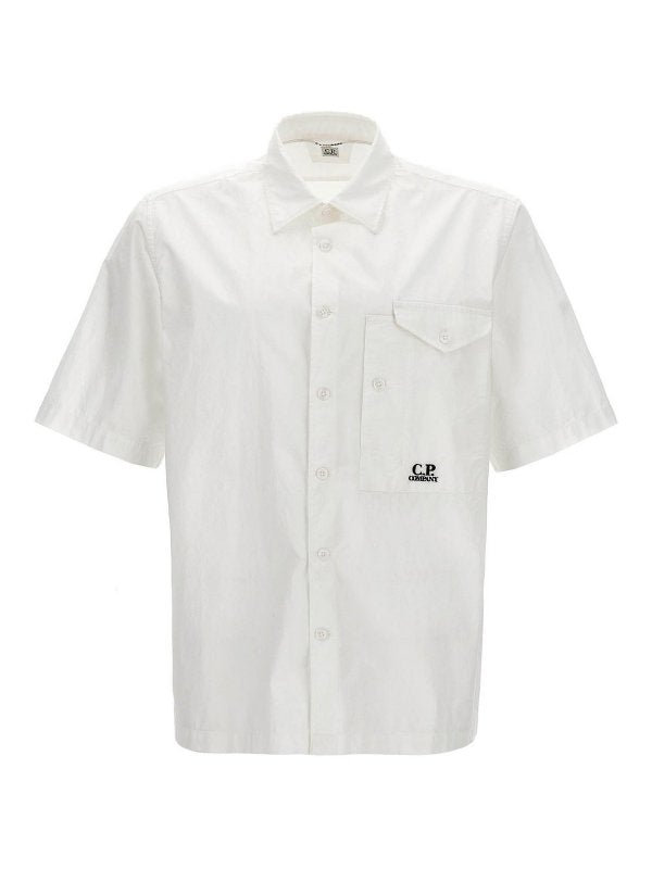 Camicia Con Ricamo Logo