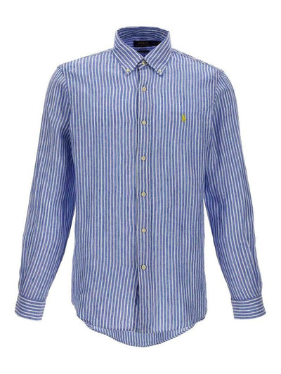 Camicia A Righe Con Ricamo