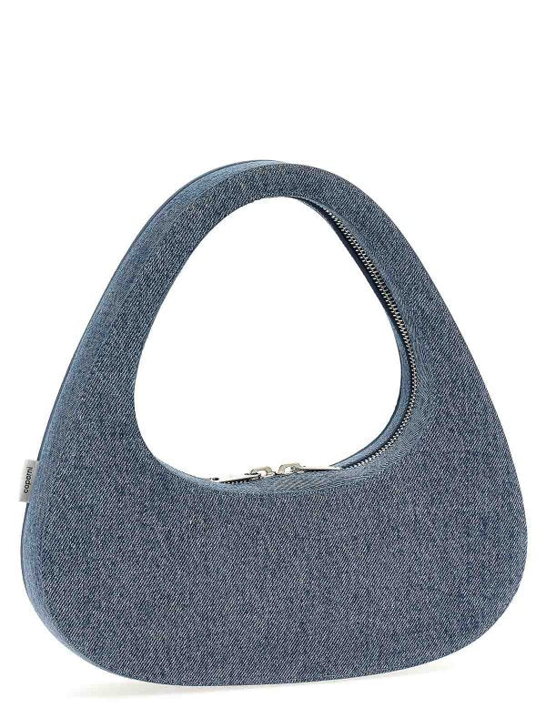 Borsa A Mano Baguette In Denim