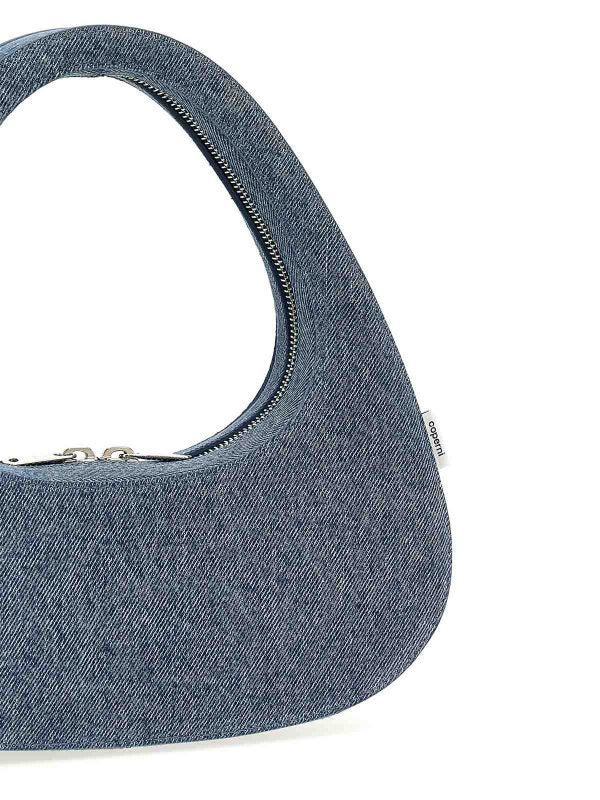 Borsa A Mano Baguette In Denim