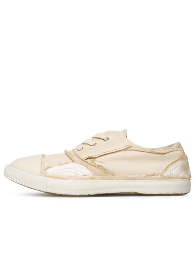 Sneaker In Cotone Color Crema