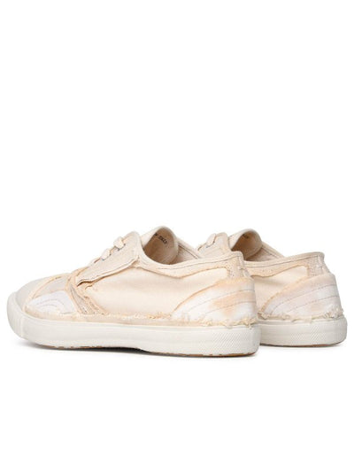 Sneaker In Cotone Color Crema