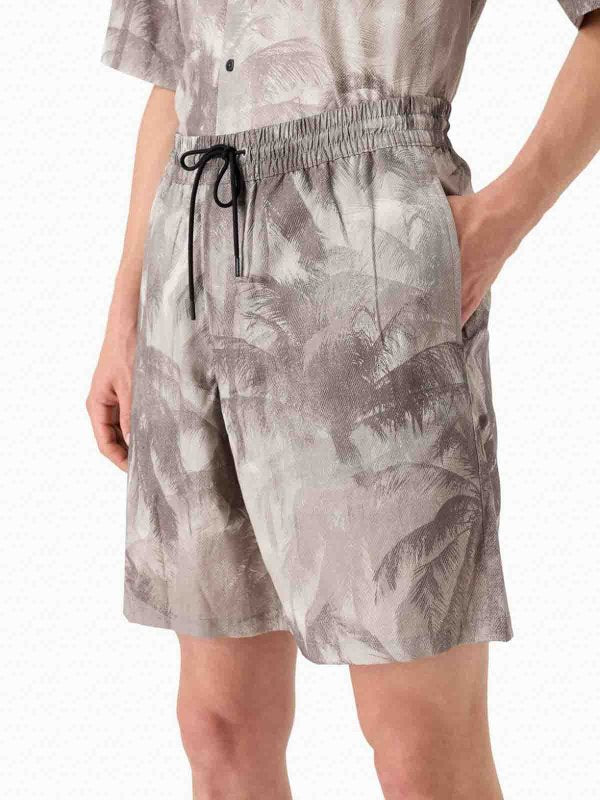 Shorts In Misto Cotone Stampato