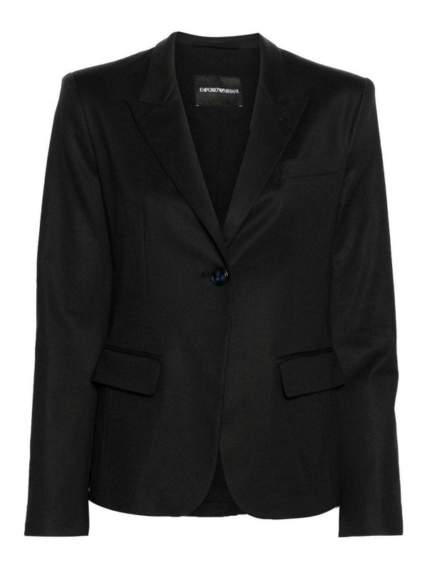 Blazer Monopetto In Misto Cotone