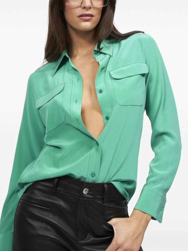 Camicia In Seta Dalla Vestibilita'  Slim