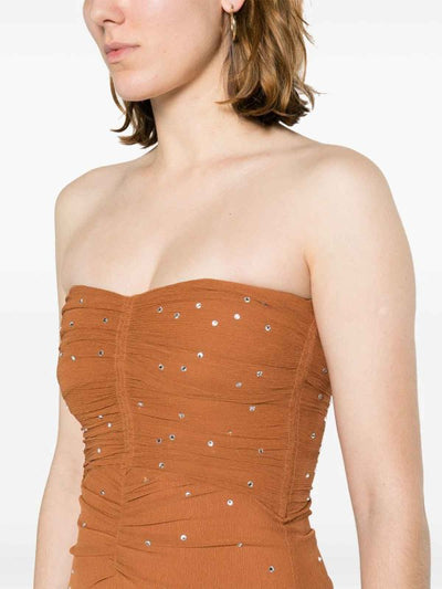 Abito Bustier In Seta