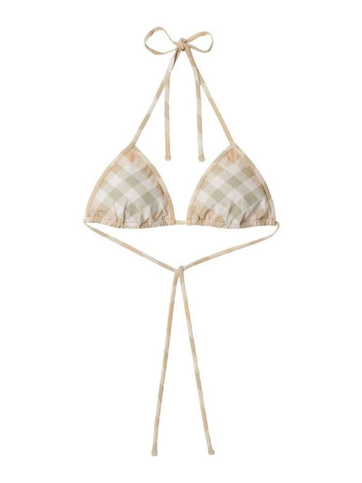 Top Bikini A Triangolo A Quadri