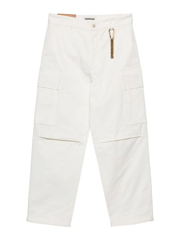 Pantaloni Cargo In Misto Cotone