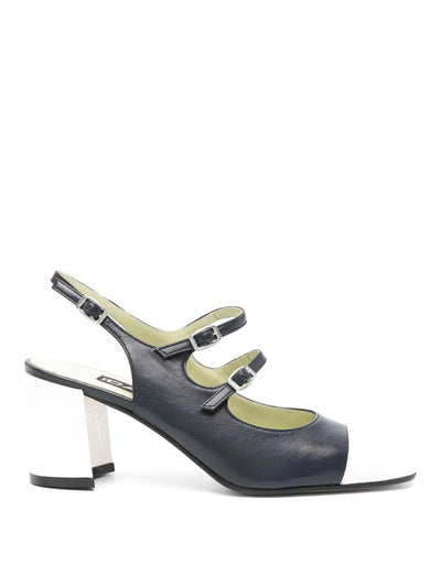 Decollete' Slingback In Pelle Papaya