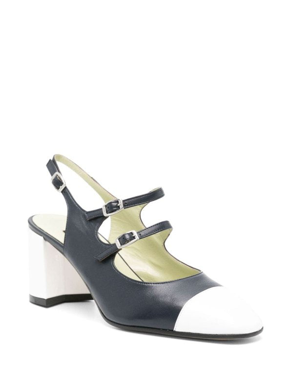 Decollete' Slingback In Pelle Papaya