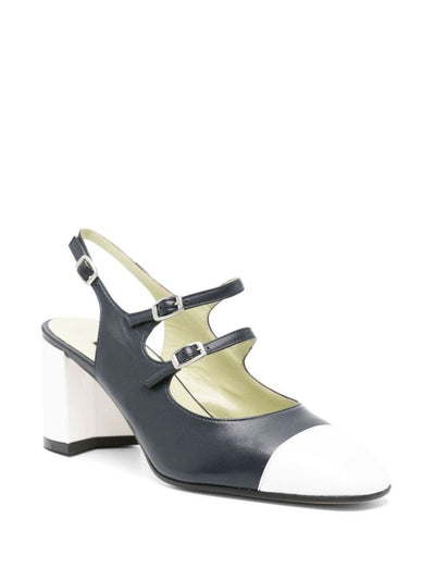 Decollete' Slingback In Pelle Papaya