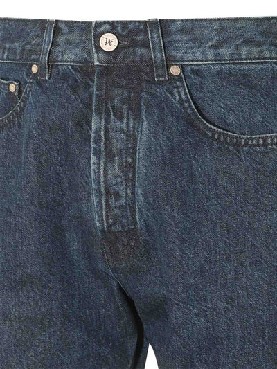 Jeans In Denim Di Cotone Blu