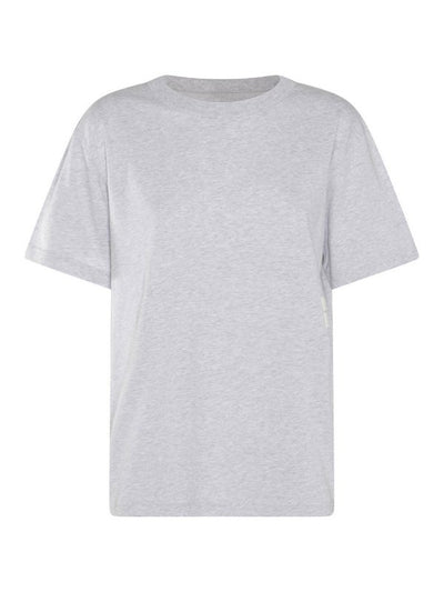 T-shirt In Cotone Grigio Chiaro