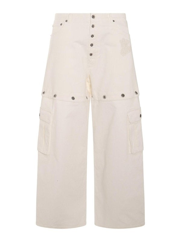 Jeans In Misto Cotone Bianco