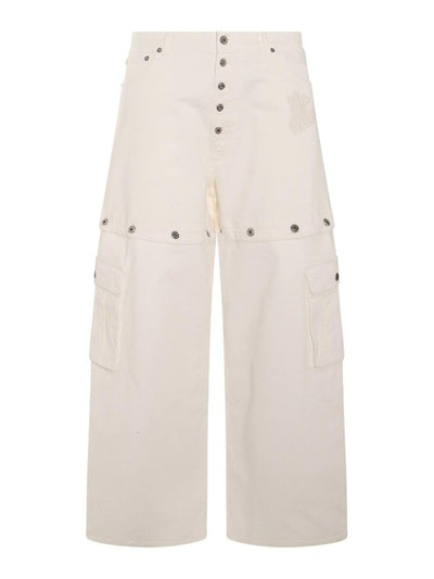 Jeans In Misto Cotone Bianco