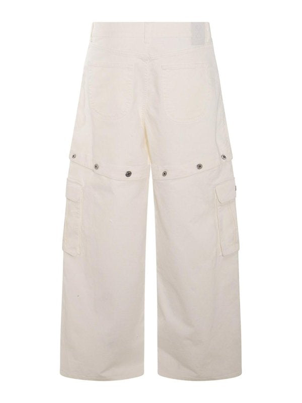 Jeans In Misto Cotone Bianco