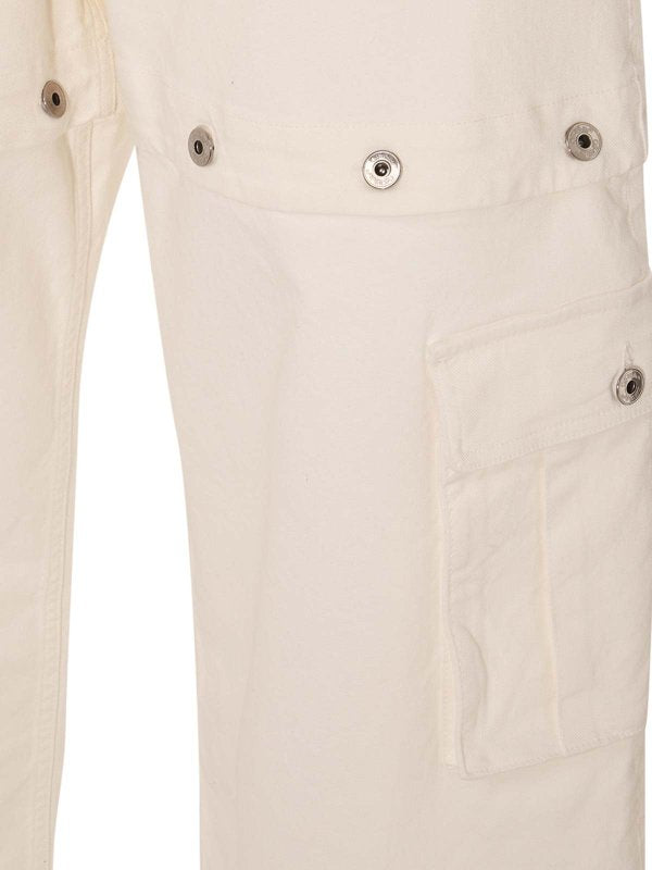 Jeans In Misto Cotone Bianco