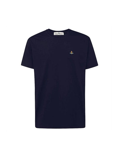 T-shirt In Cotone Blu Navy