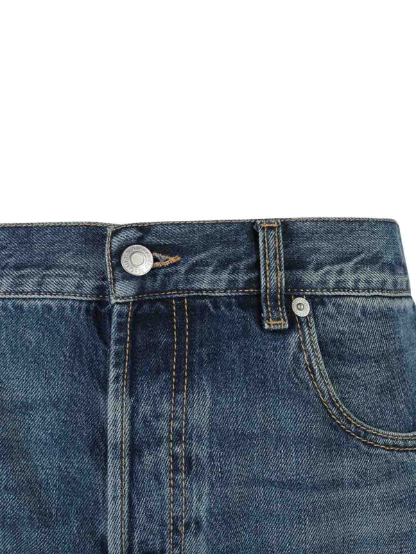 Jeans In Denim Di Cotone Blu