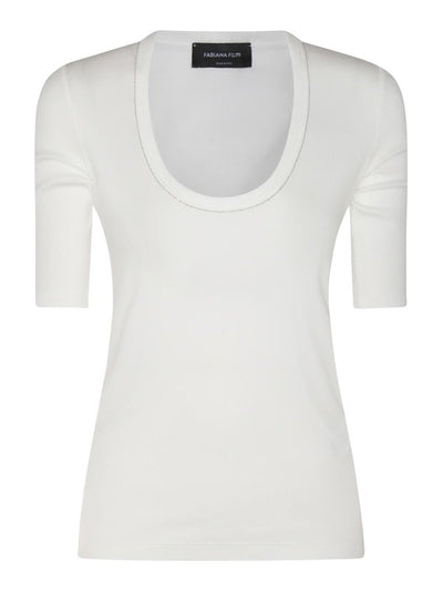 T-shirt  In Cotone Bianco