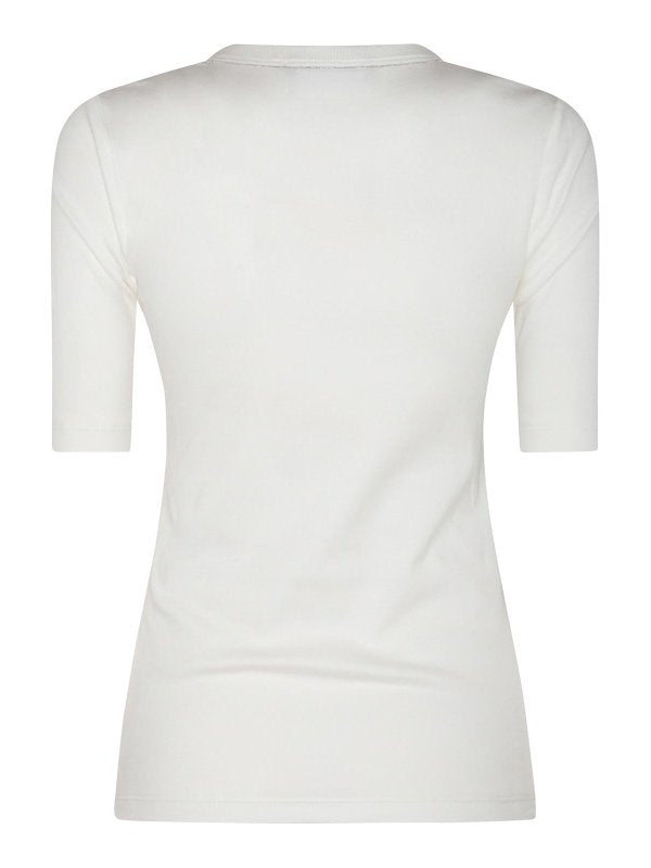 T-shirt  In Cotone Bianco