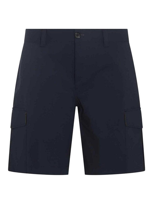 Pantaloncini In Cotone Blu Navy