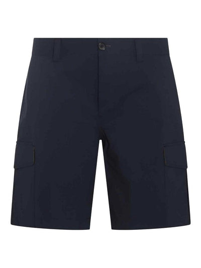 Pantaloncini In Cotone Blu Navy