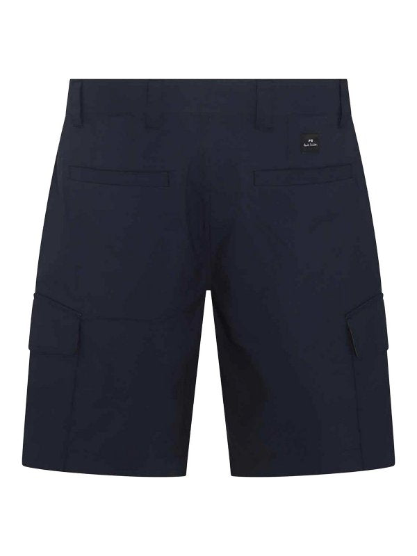 Pantaloncini In Cotone Blu Navy