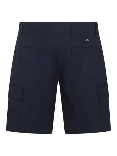 Pantaloncini In Cotone Blu Navy