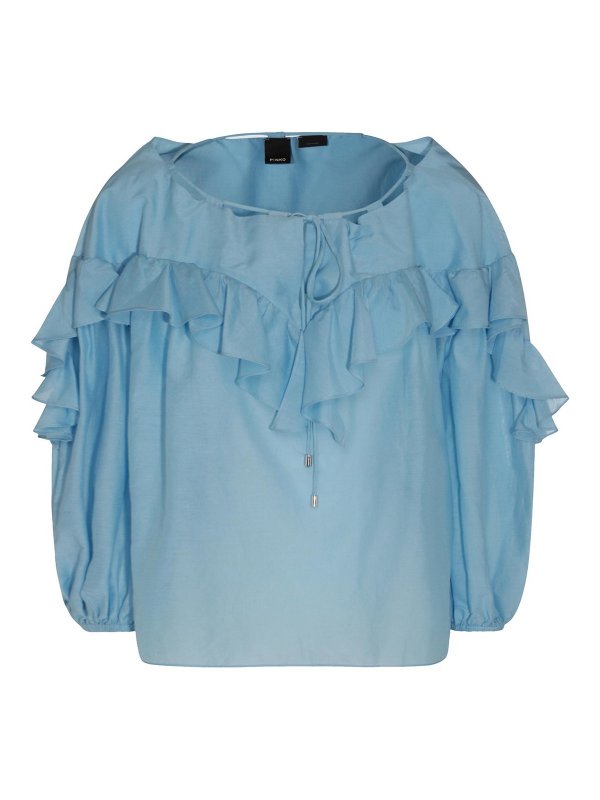 Top In Cotone Azzurro