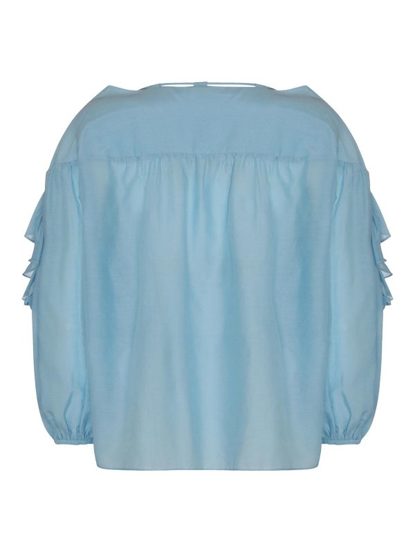 Top In Cotone Azzurro