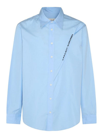 Camicia In Cotone Azzurro