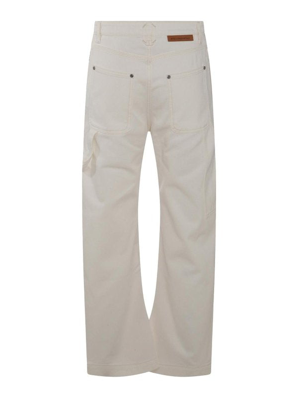 Jeans In Misto Cotone Bianco Ed