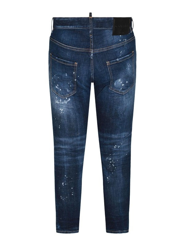 Jeans In Cotone Denim Blu