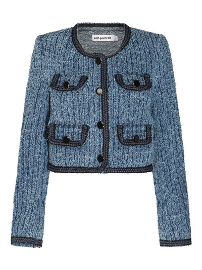 Giacca Casual In Cotone Blu