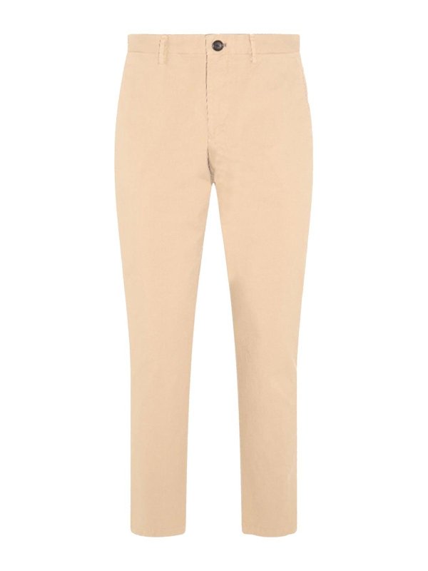 Pantaloni Di Cotone Beige