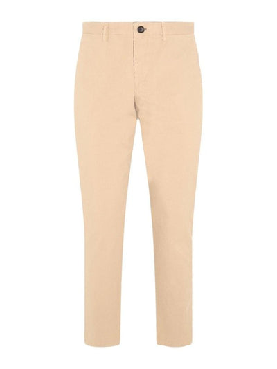 Pantaloni Di Cotone Beige