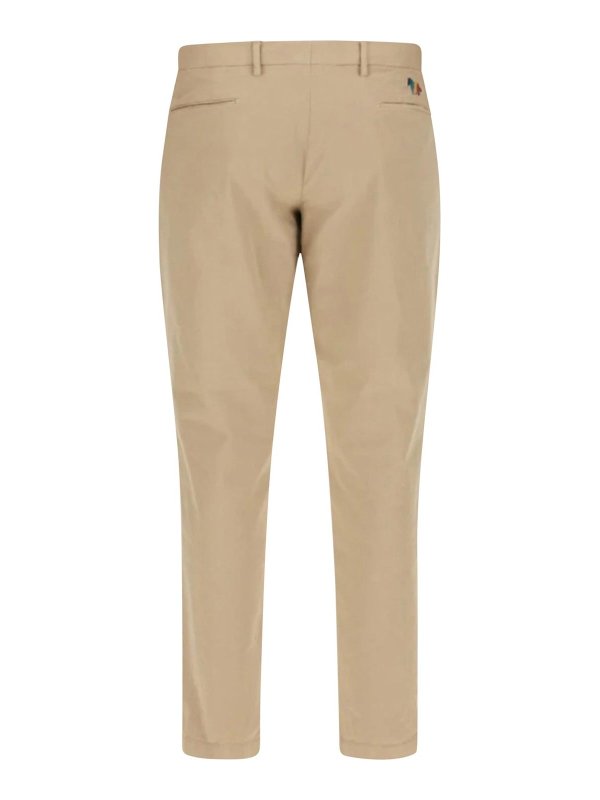 Pantaloni Di Cotone Beige