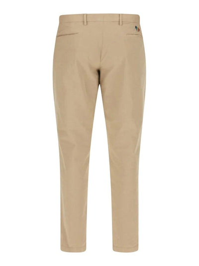 Pantaloni Di Cotone Beige