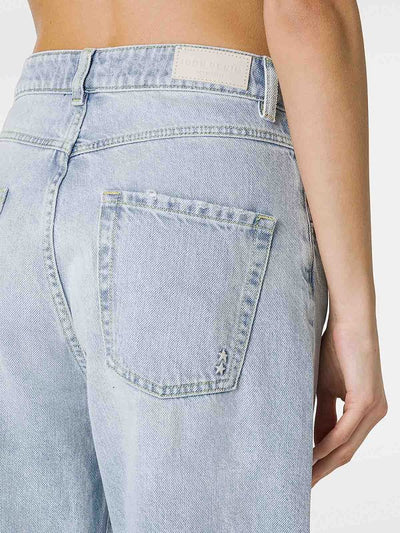 Jeans In Cotone Papavero Con Strappi