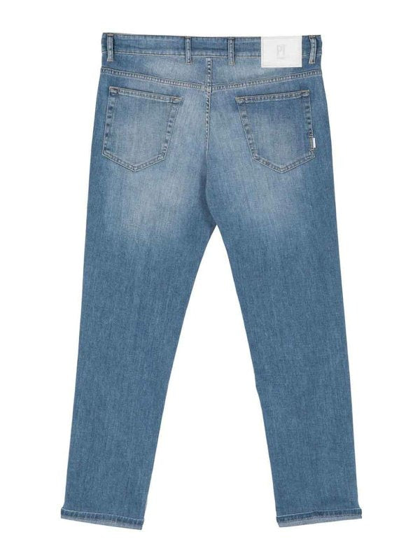 Jeans Skinny Lunghi In Cotone Stretch