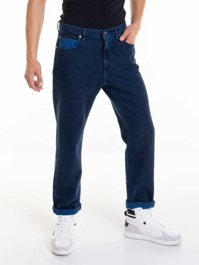 Jeans Con Logo Ricamato